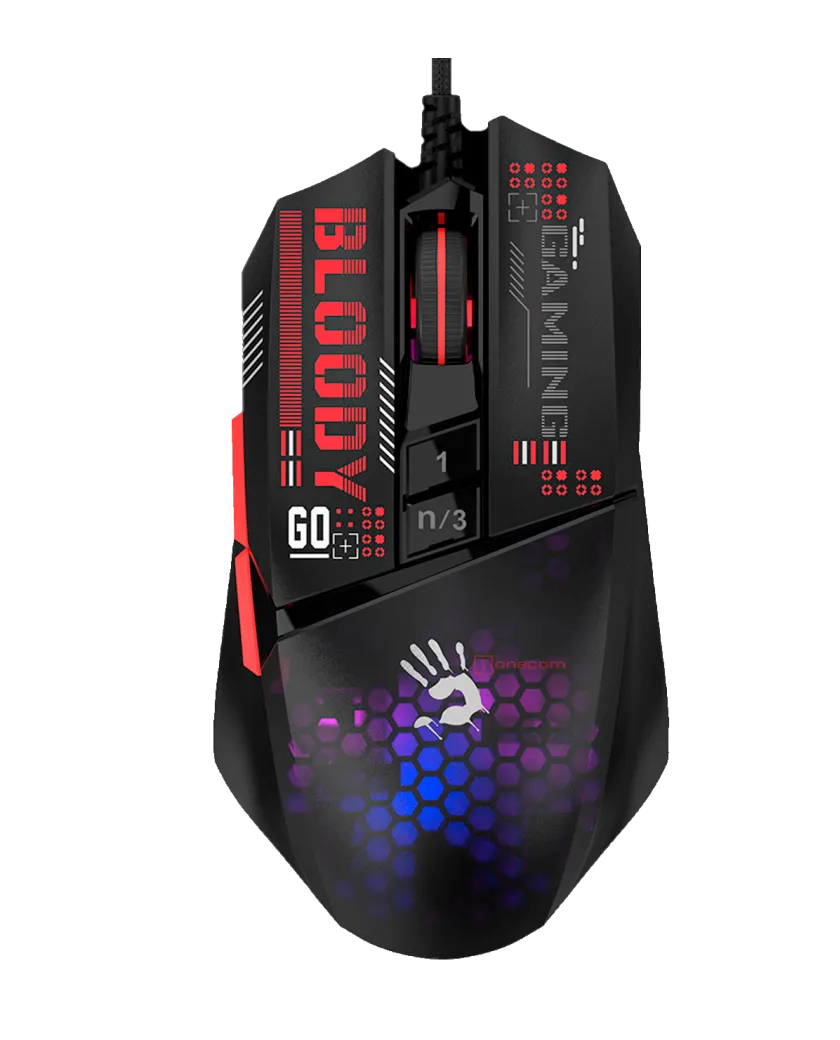 Мышь игровая проводная Bloody W60MAX Mini Honeycomb Gaming RGB / Black