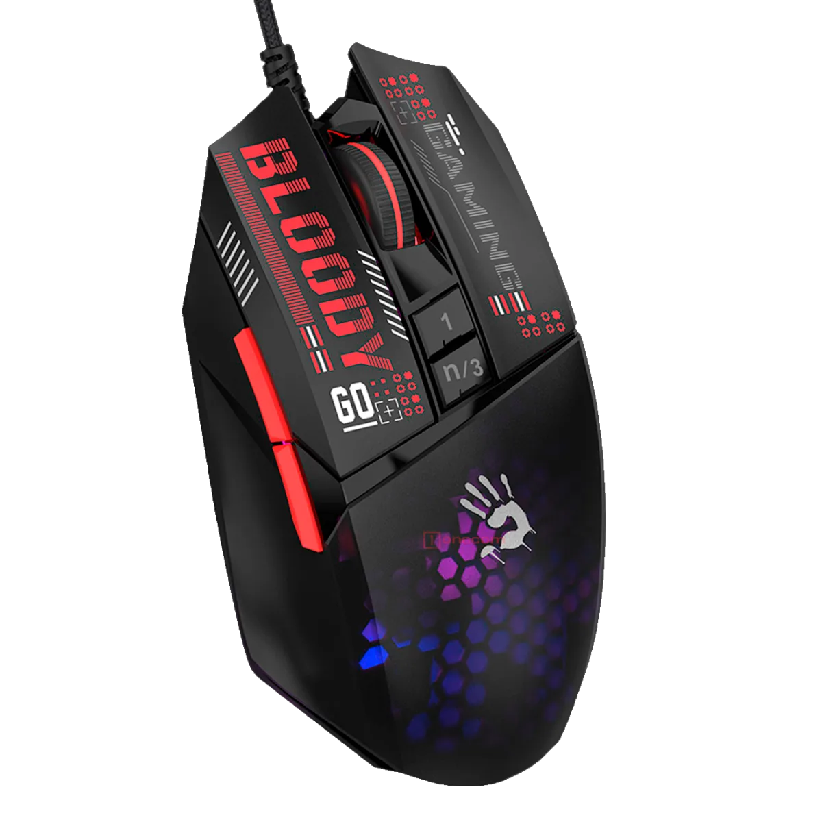 Мышь игровая проводная Bloody W60MAX Mini Honeycomb Gaming RGB / Black