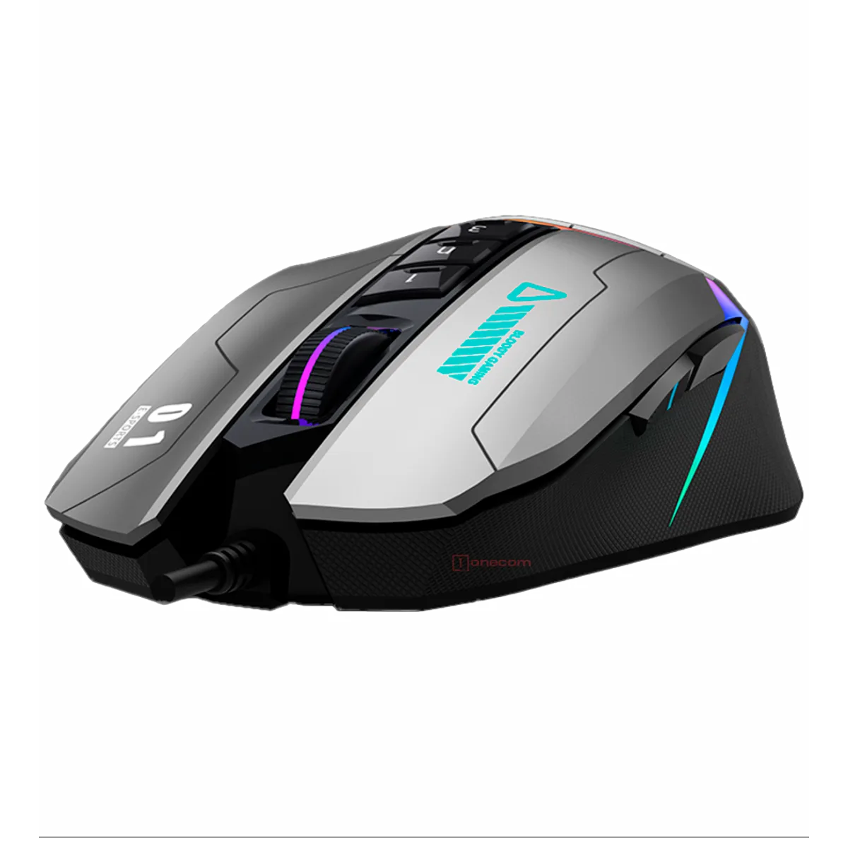 Мышь игровая проводная Bloody W60MAX Gaming RGB / Gun Grey