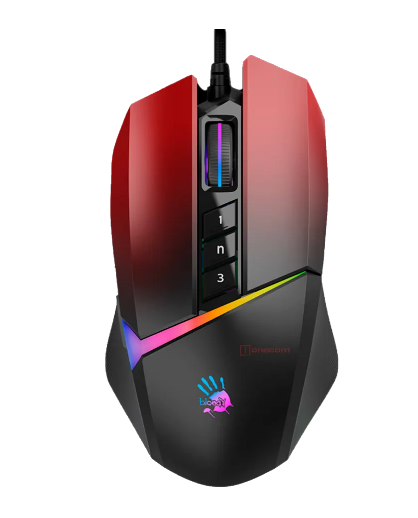 Мышь игровая проводная Bloody W60MAX Gaming RGB / Gradient Red