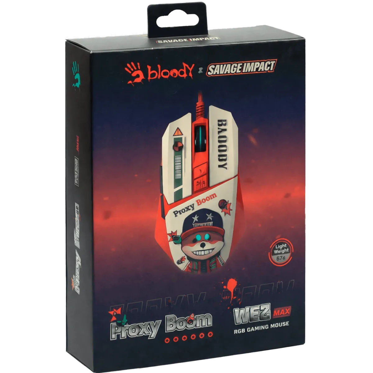Мышь игровая проводная Bloody W63MAX Proxy Boom Gaming / White