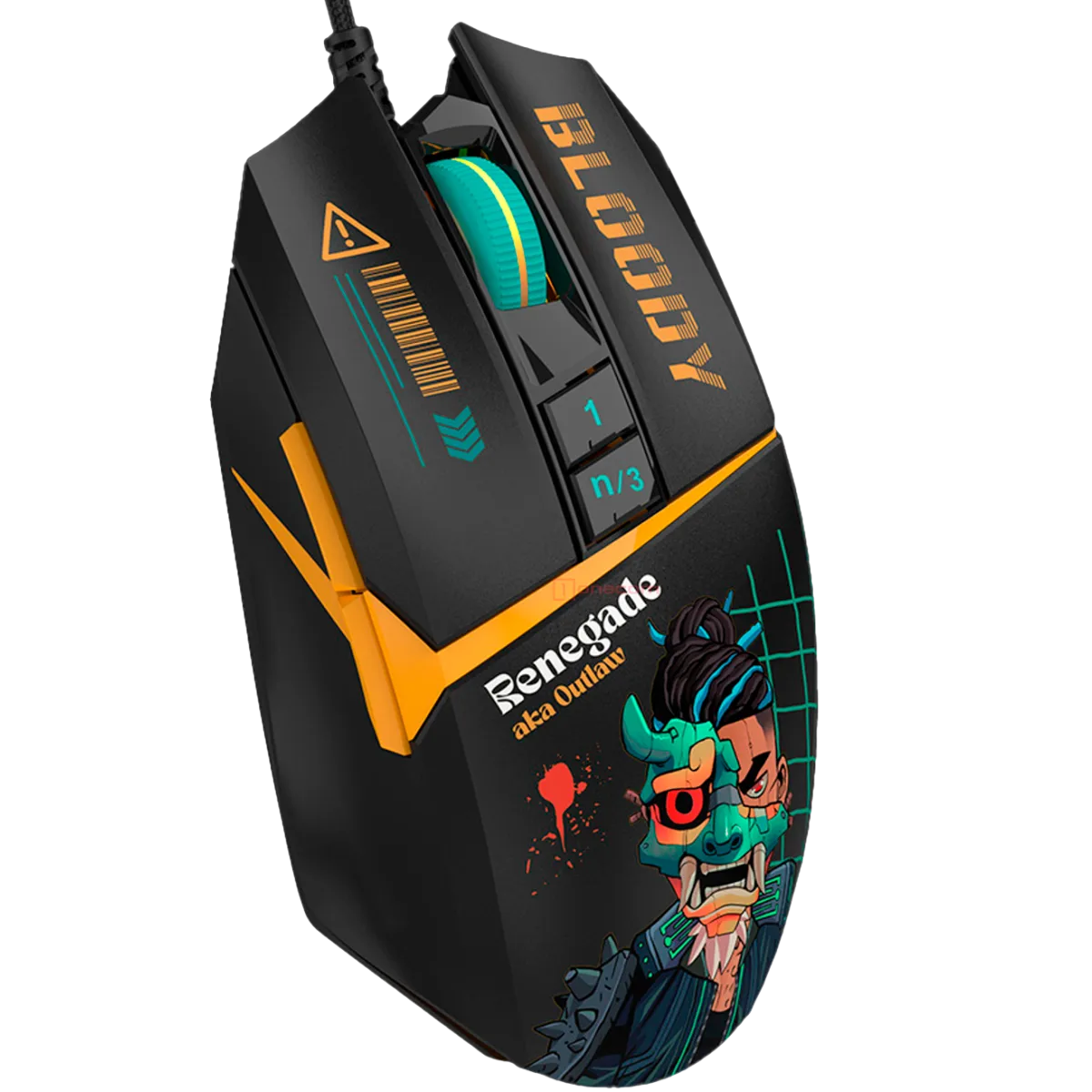 Мышь игровая проводная Bloody W63MAX Renegade Midnight Gaming / Black