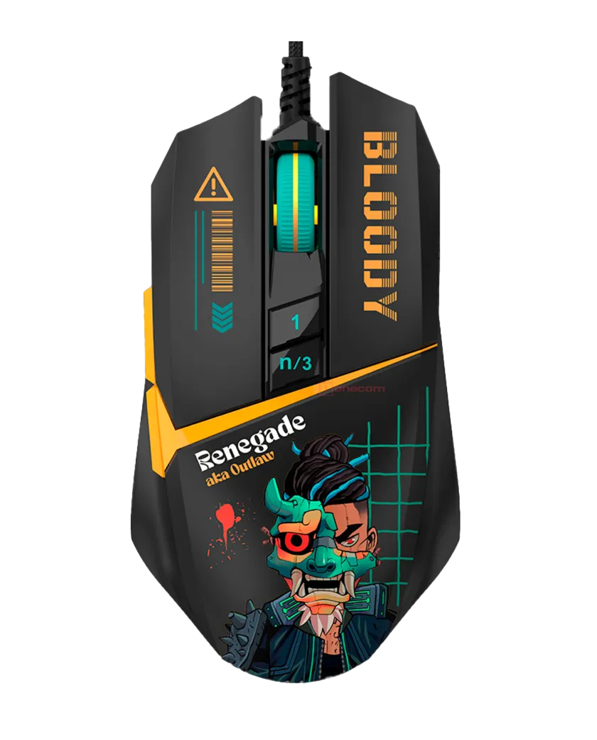 Мышь игровая проводная Bloody W63MAX Renegade Midnight Gaming / Black