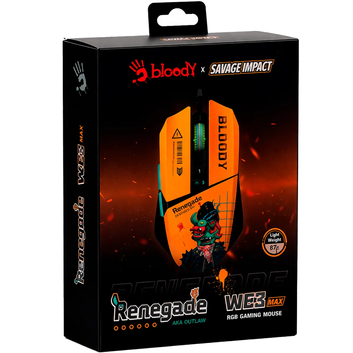 Мышь игровая проводная Bloody W63MAX Renegade Sunset Gaming / Yellow