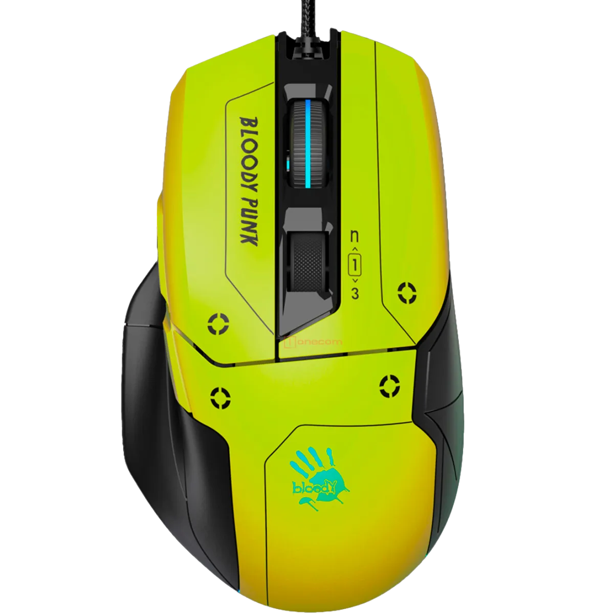 Мышь игровая проводная Bloody W70MAX Gaming RGB / Punk Yellow