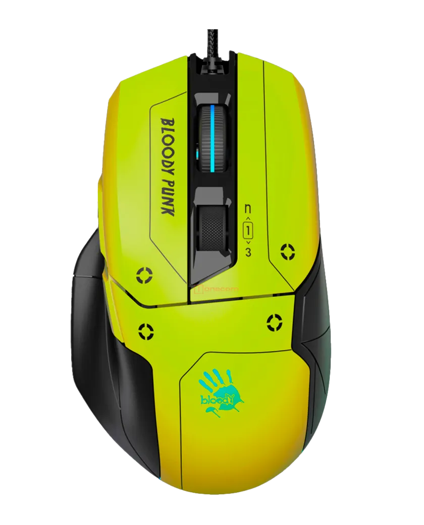 Мышь игровая проводная Bloody W70MAX Gaming RGB / Punk Yellow