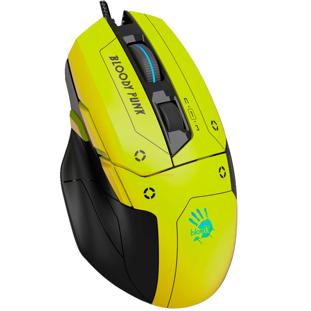 Мышь игровая проводная Bloody W70MAX Gaming RGB / Punk Yellow