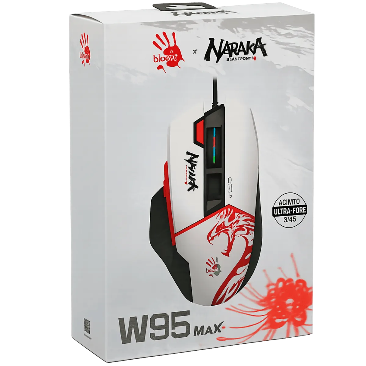Мышь игровая проводная Bloody W95MAX Naraka Gaming RGB / White