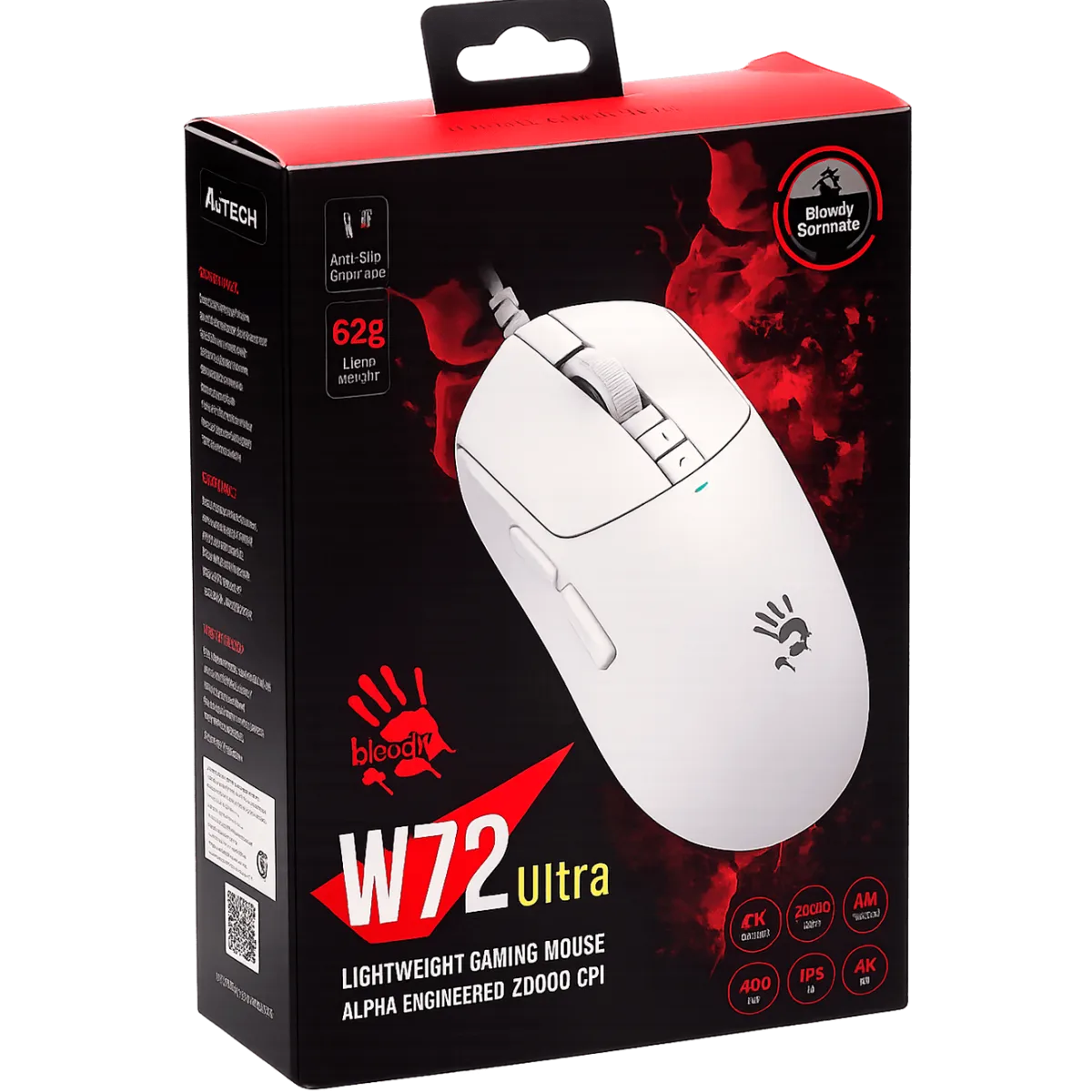 Мышь игровая проводная Bloody W72 Ultra Gaming / White