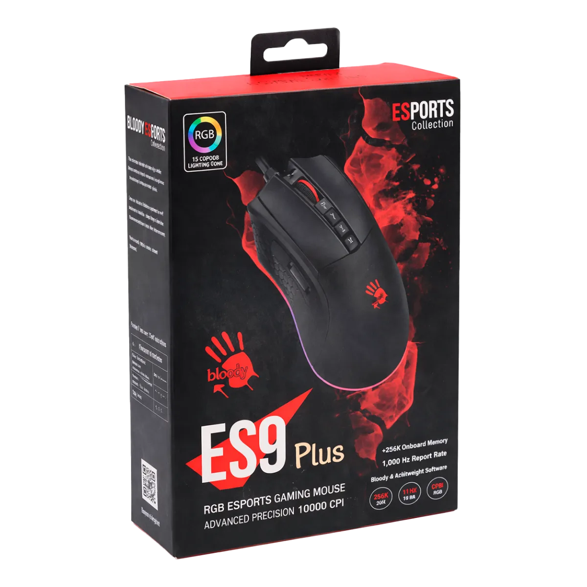 Мышь игровая проводная Bloody ES9 Pro ESports Gaming RGB / Stone Black