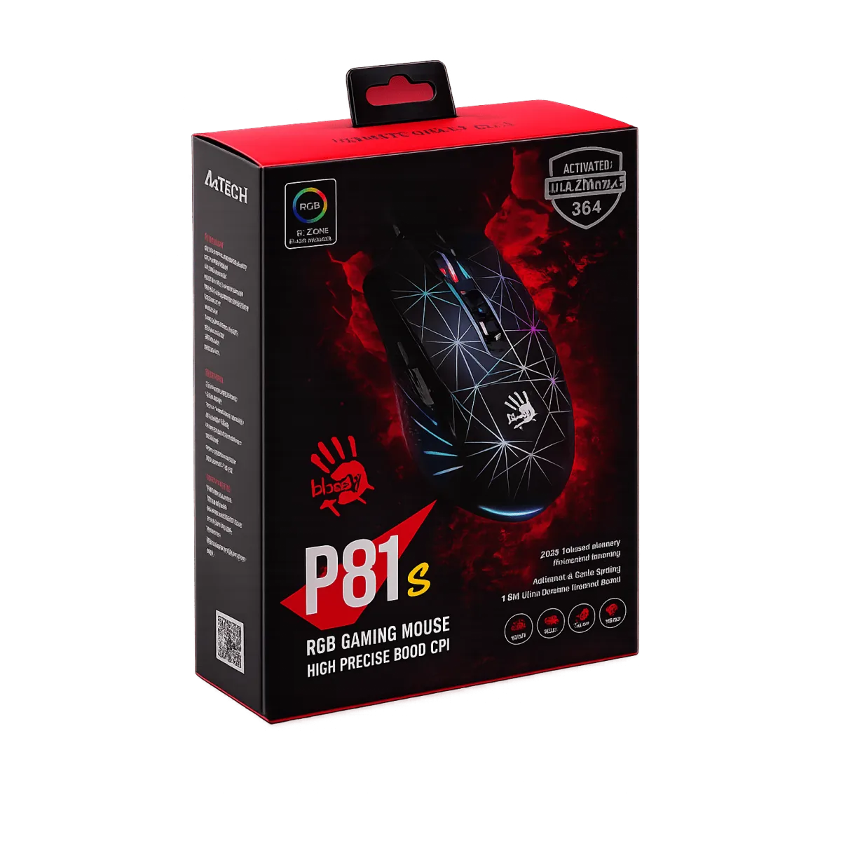 Мышь игровая проводная Bloody P81S Curve Gaming RGB / Black