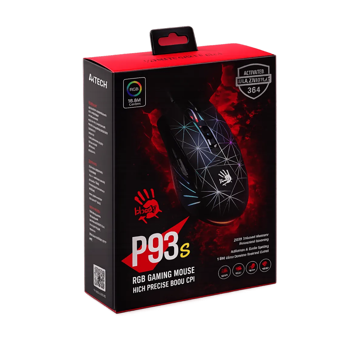 Мышь игровая проводная Bloody P93S Gaming RGB / Black