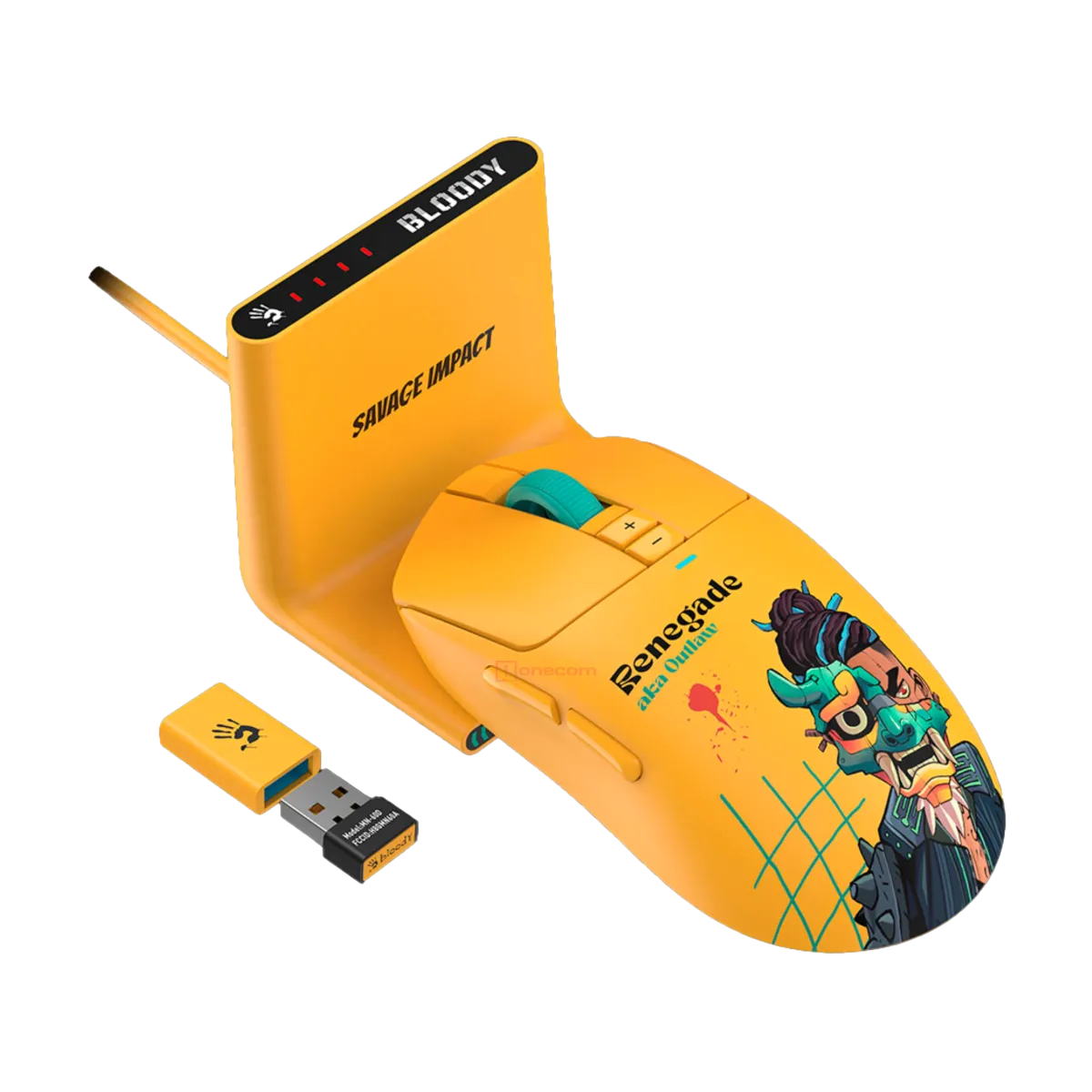 Мышь игровая беспроводная Bloody R72 Ultra Duo Renegade Sunset Gaming / Yellow