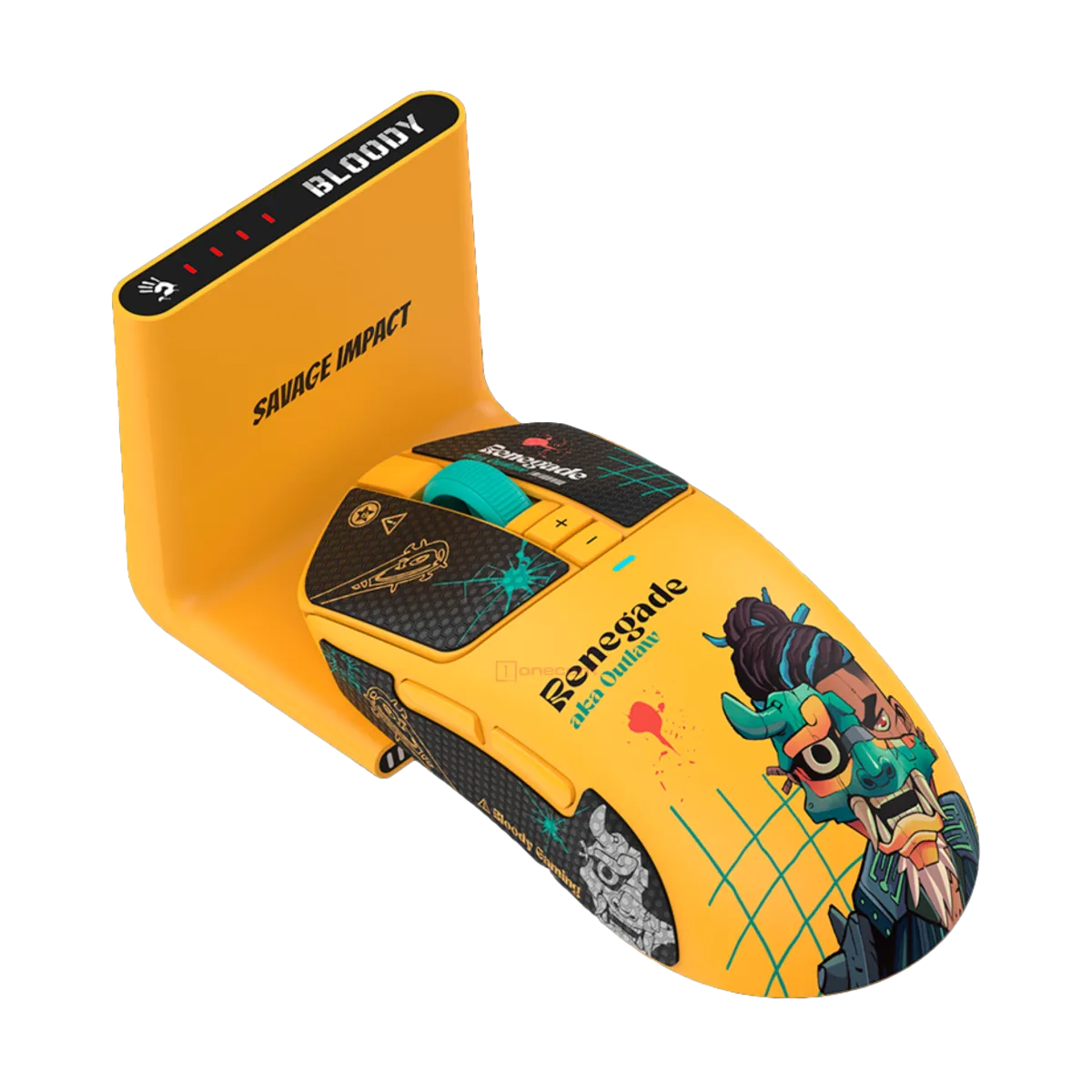 Мышь игровая беспроводная Bloody R72 Ultra Duo Renegade Sunset Gaming / Yellow