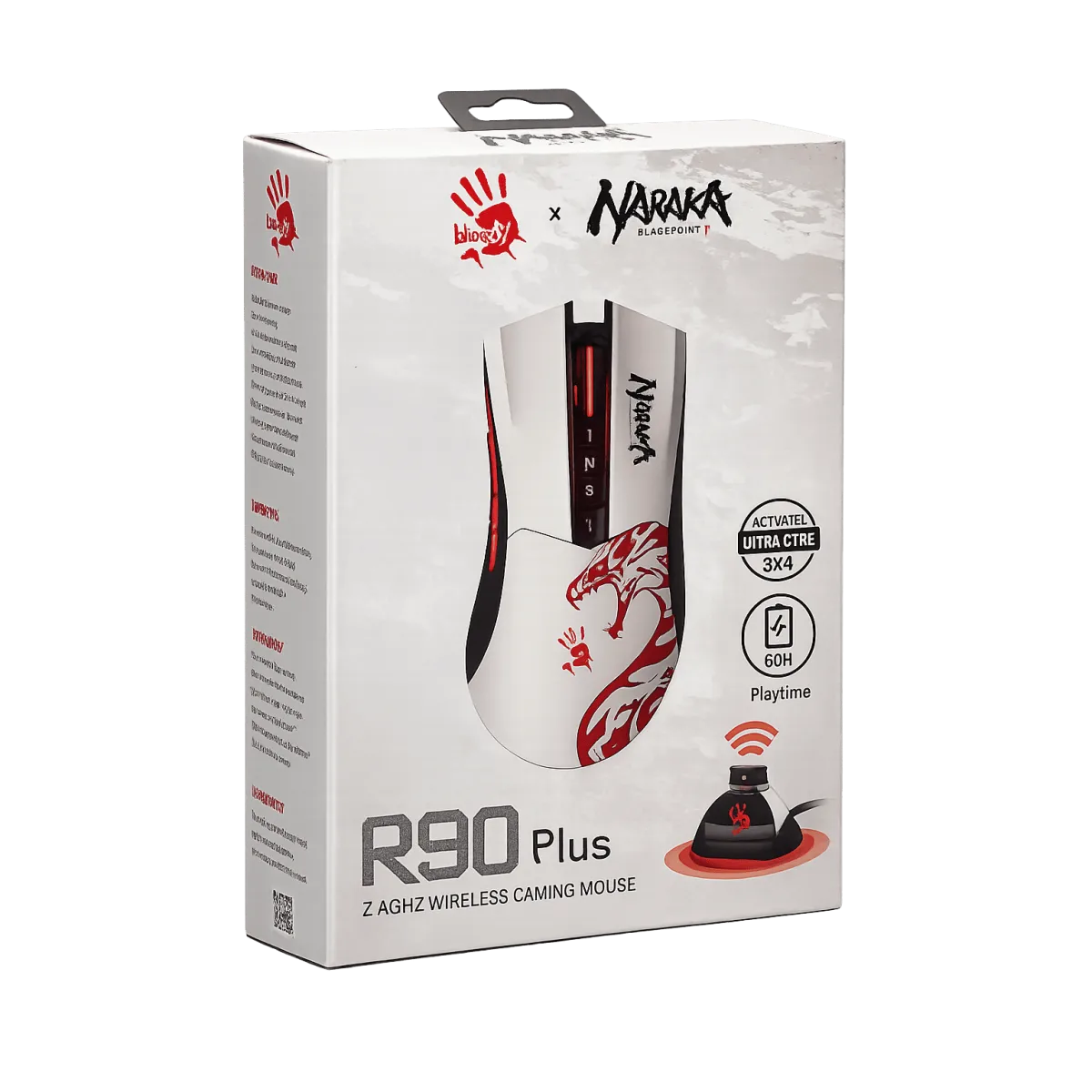 Мышь игровая беспроводная Bloody R90 Naraka Gaming / White