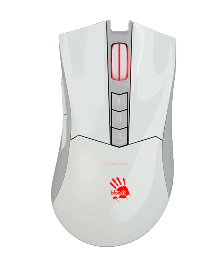 Мышь игровая беспроводная Bloody R90 Plus Gaming / Grayish White