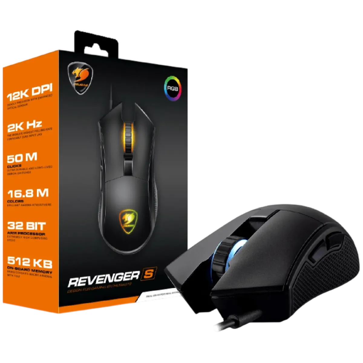 Мышь игровая проводная Cougar Revenger S / Black