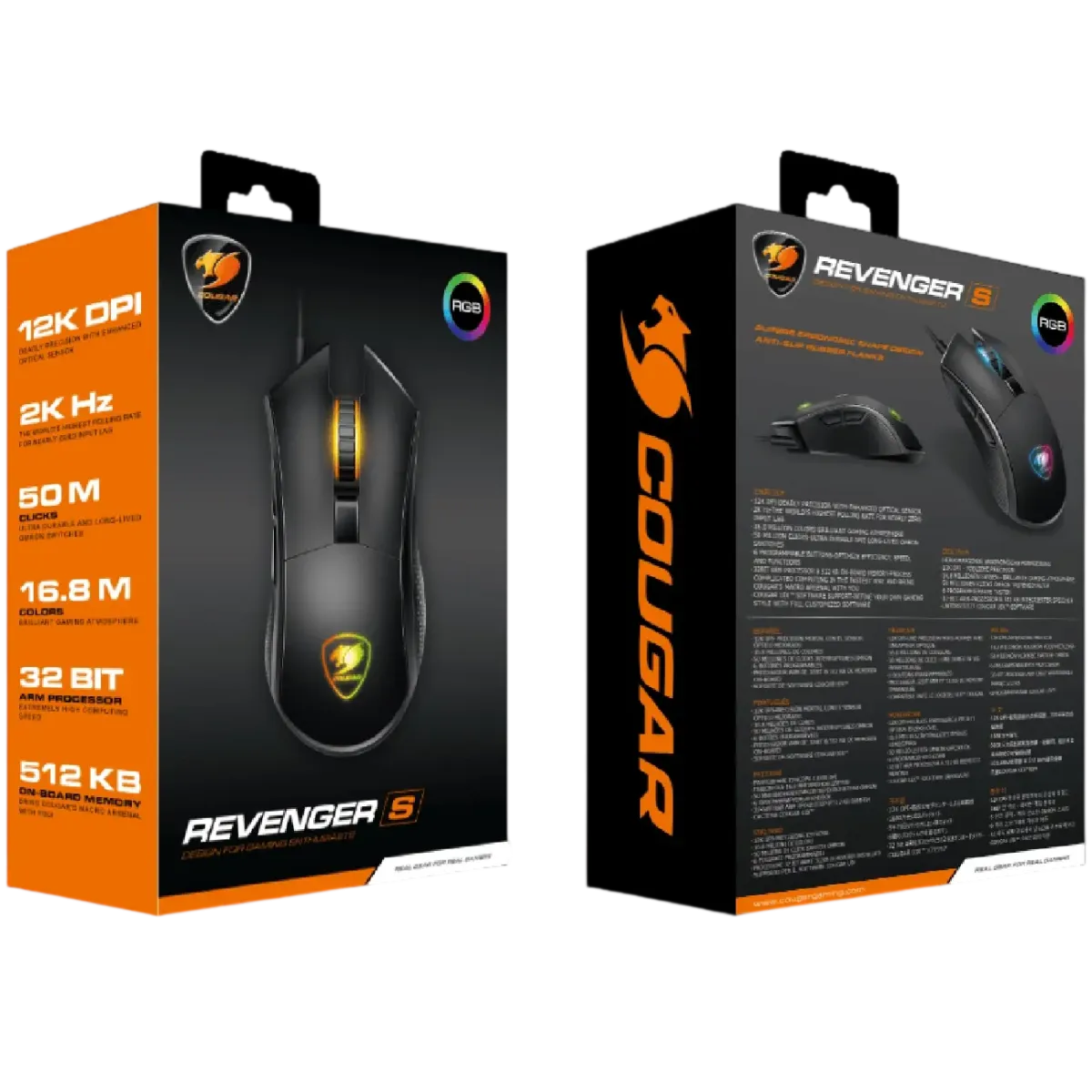 Мышь игровая проводная Cougar Revenger ST / Black