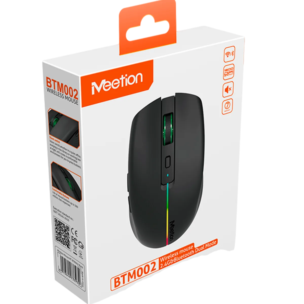 Мышь беспроводная Meetion BTM002 / Black
