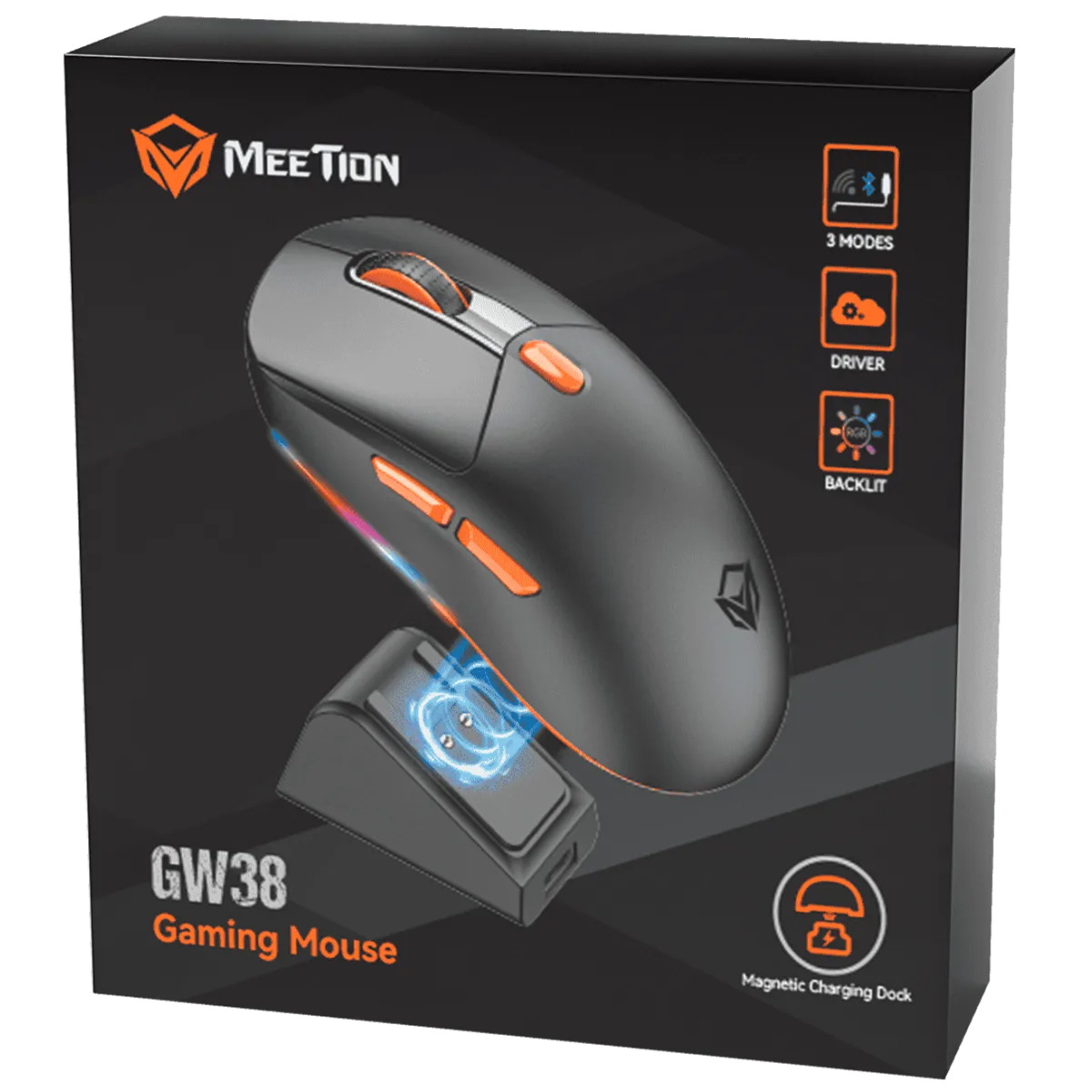 Мышь игровая беспроводная Meetion GW38 Gaming / Black