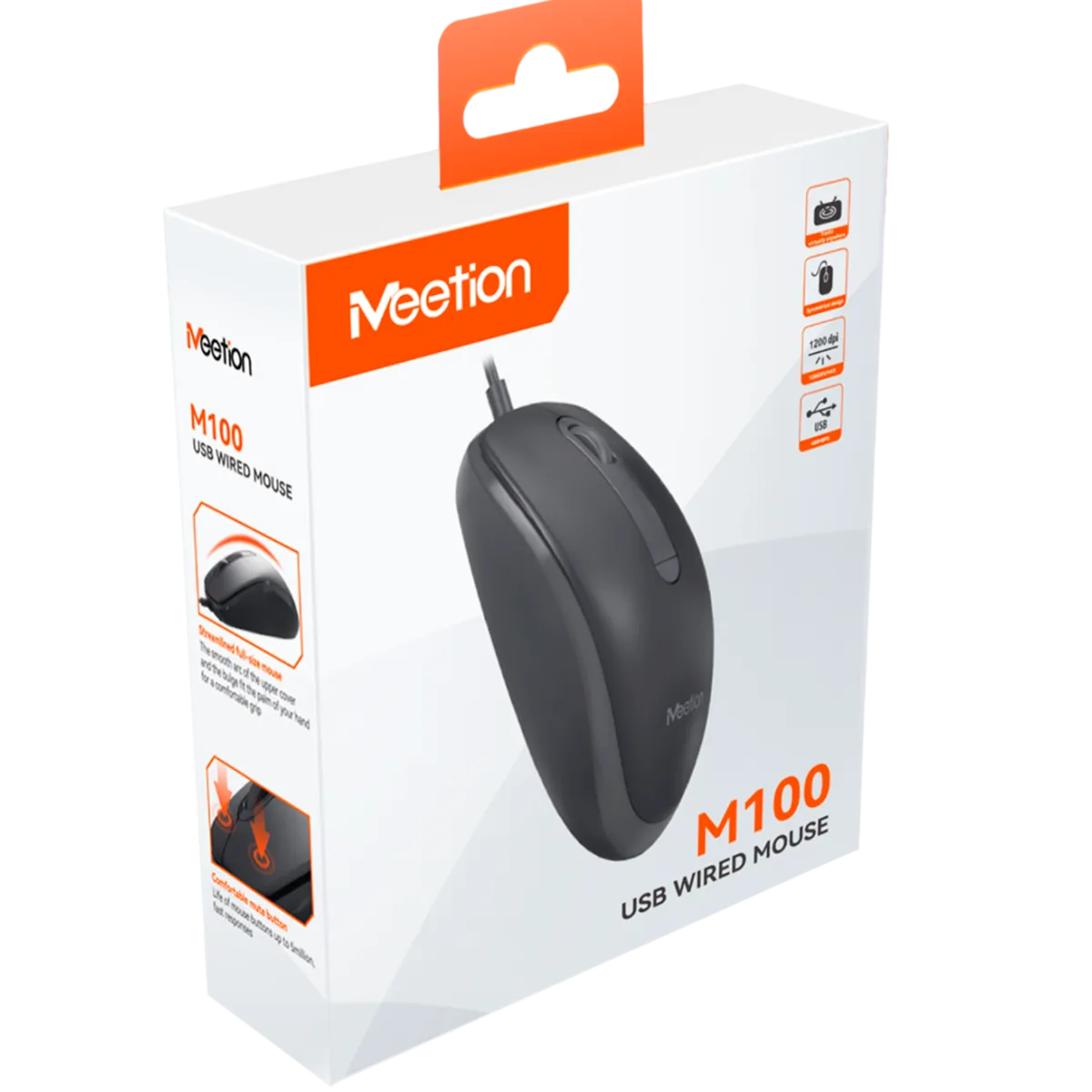 Мышь проводная Meetion M100 / Black 