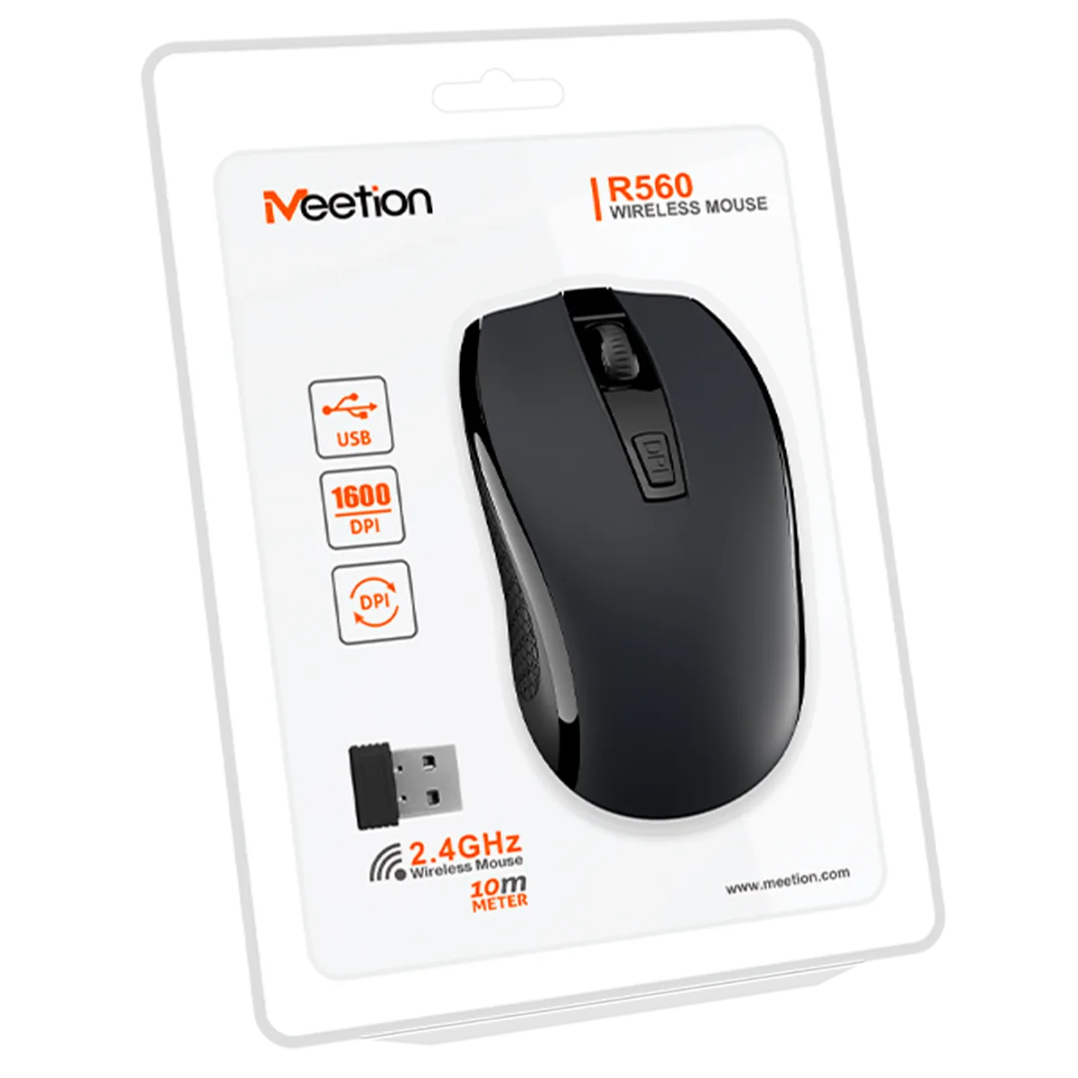 Мышь беспроводная Meetion R560 / White