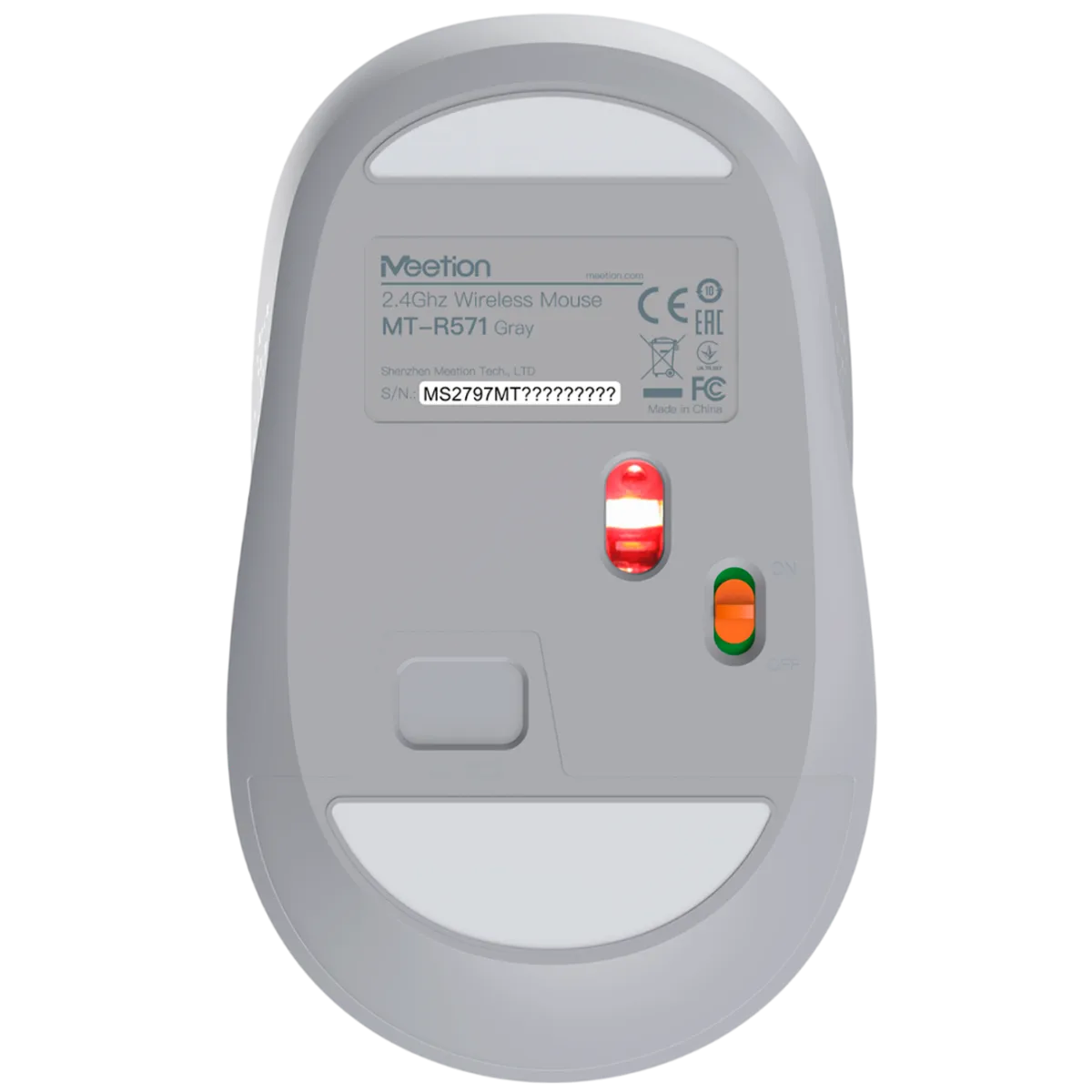 Мышь беспроводная Meetion R571 / White+Gray