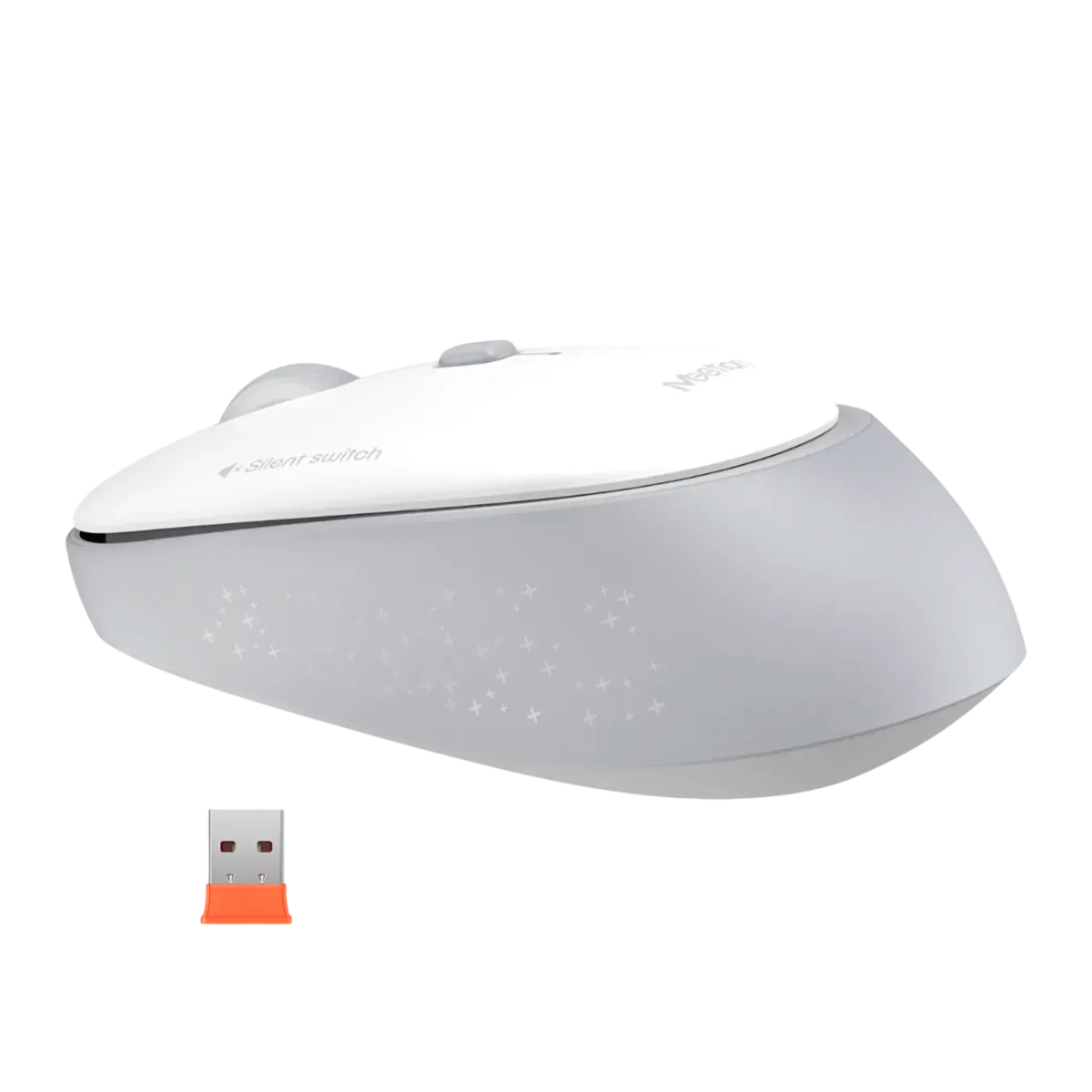 Мышь беспроводная Meetion R571 / White+Gray