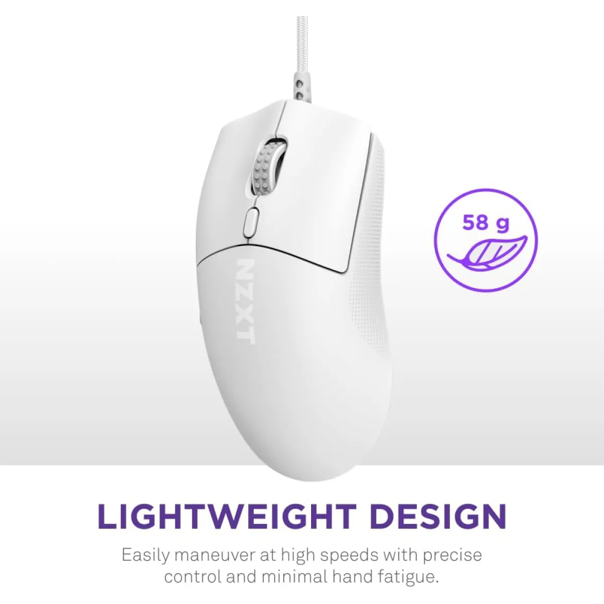 Мышь игрровая проводная NZXT Lift 2 Symm / White