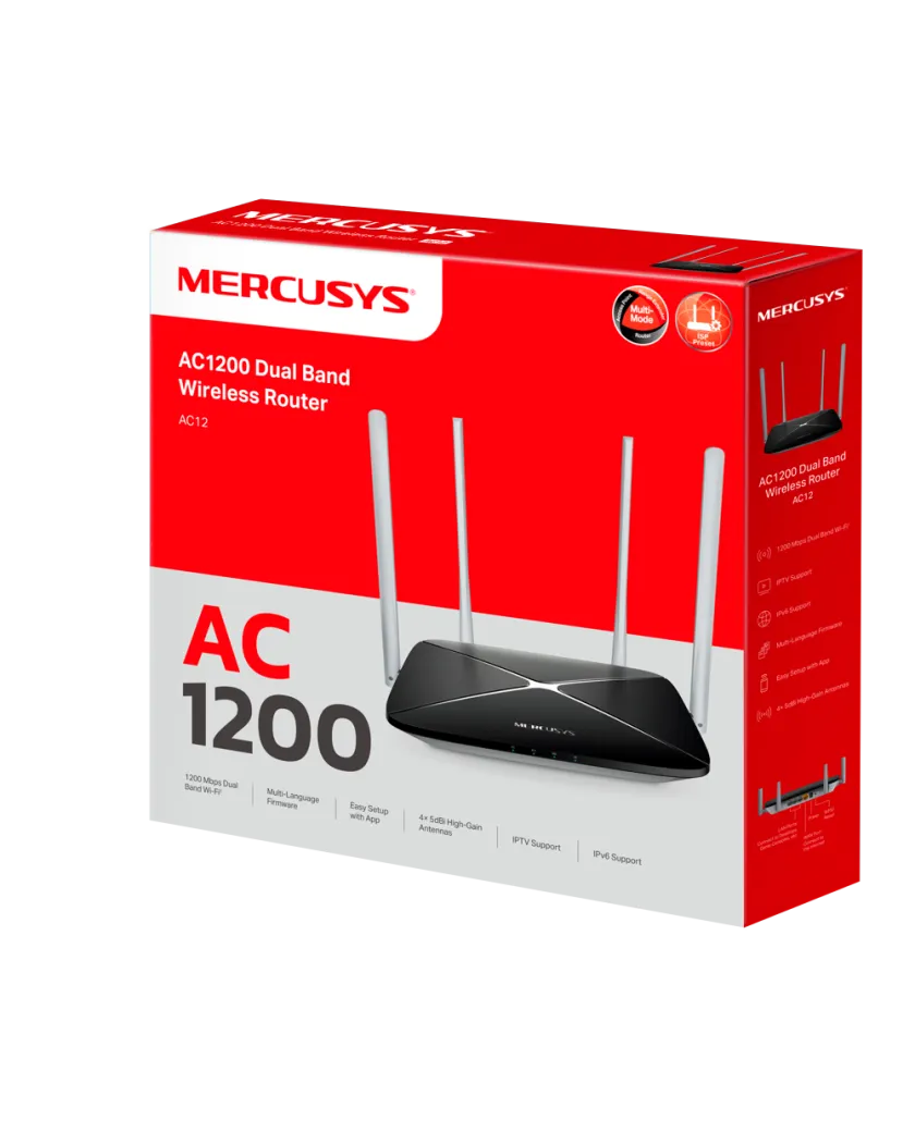 Mercusys AC12 AC1200 Dual-Band Wi-Fi Router