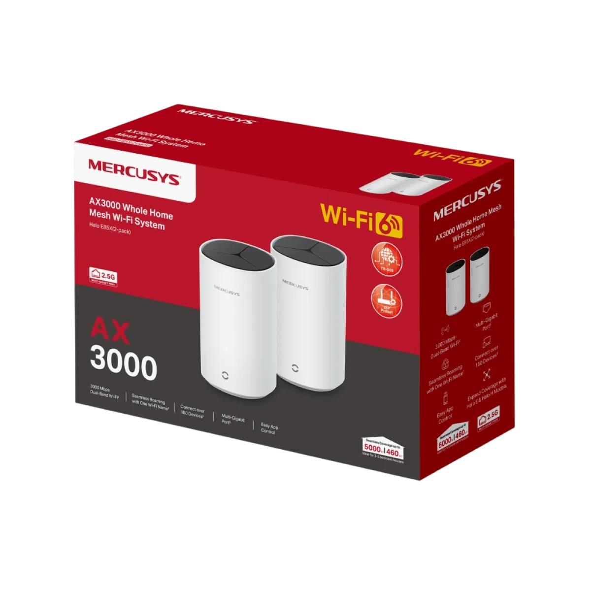 Mercusys Halo E85X (2-pack) / AX3000 Mesh-система Wi-Fi 6
