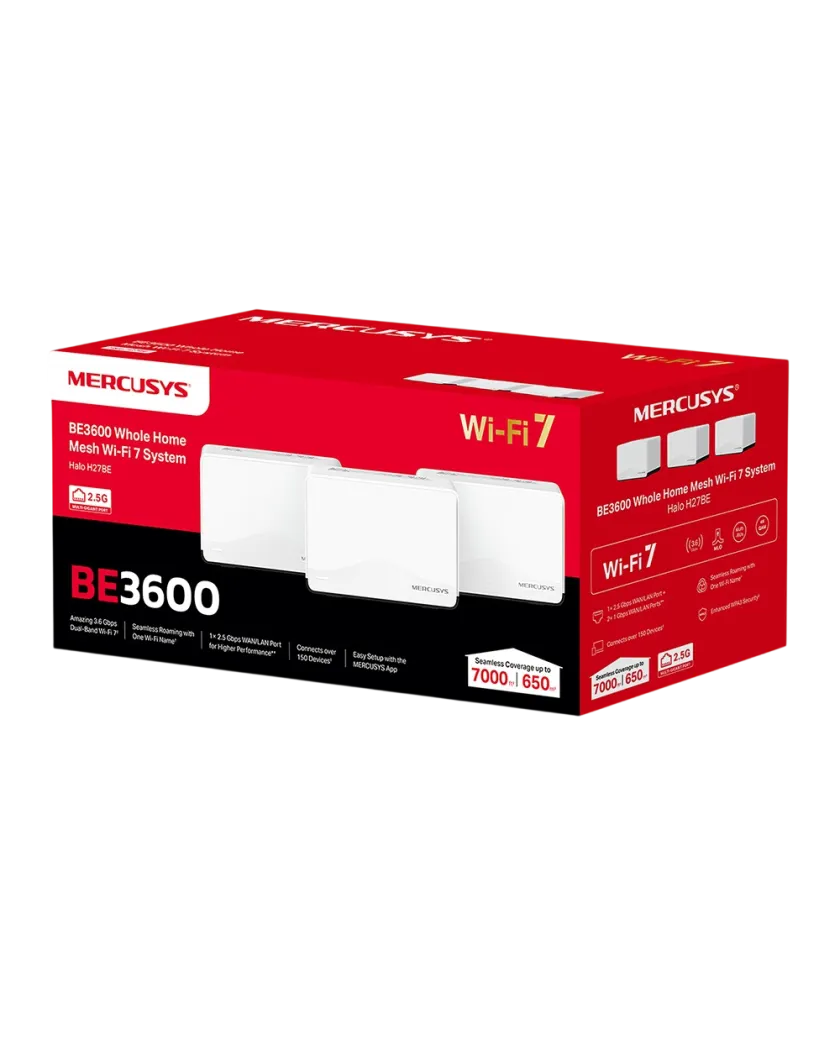 Mercusys Halo H27BE (3-pack) BE3600 Whole Home Mesh Wi-Fi 7 System