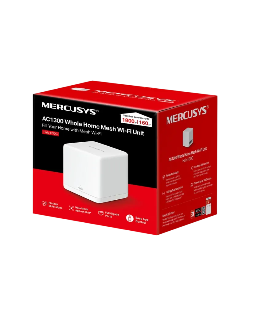 Mercusys Halo H30G (1-pack) AC1300 Whole Home Mesh Wi-Fi Unit