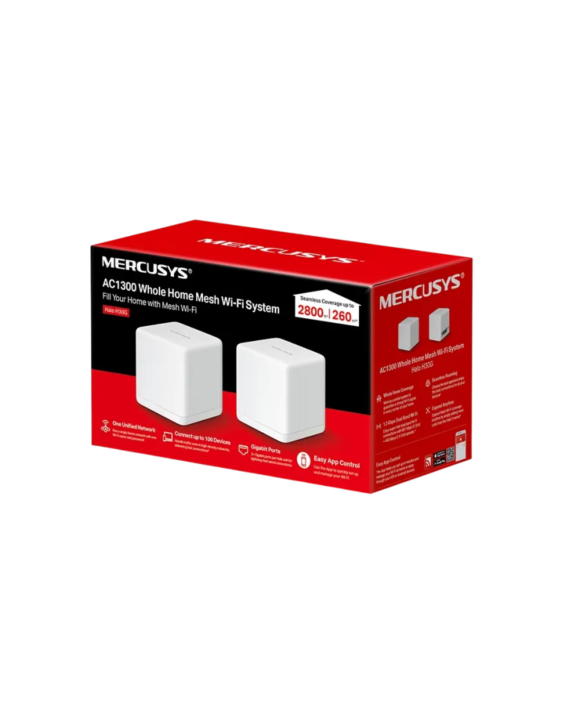 Mercusys Halo H30G (2-pack) AC1300 Whole Home Mesh Wi-Fi System