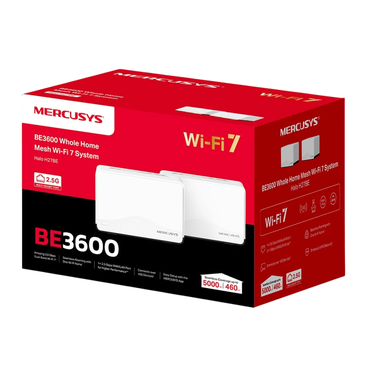 Mercusys Halo H3600BE (2-pack) / BE3600 Система Mesh Wi-Fi 7 для всего дома 