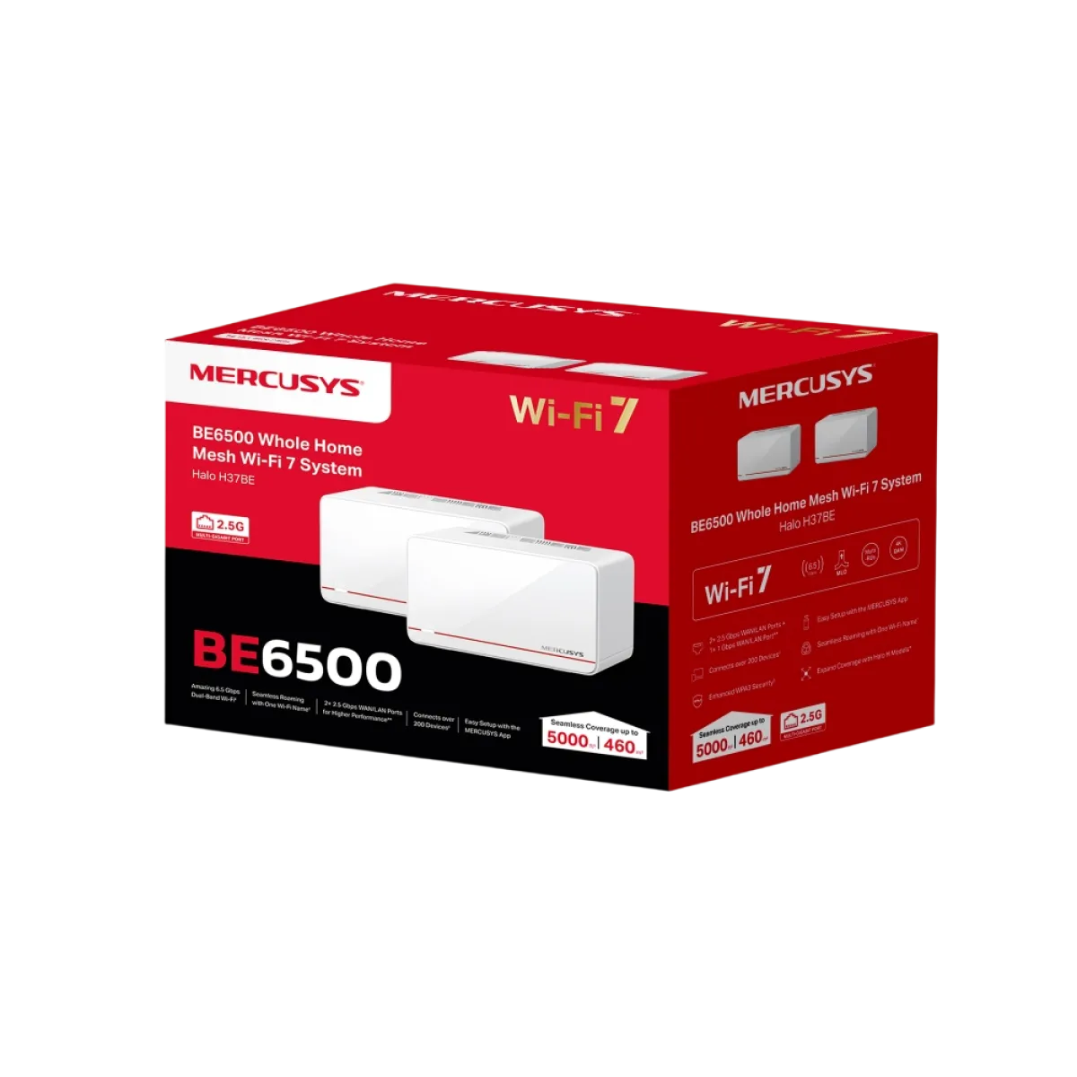 Mercusys Halo H37BE (2-pack) BE6500 Система Mesh Wi-Fi 7 для всего дома