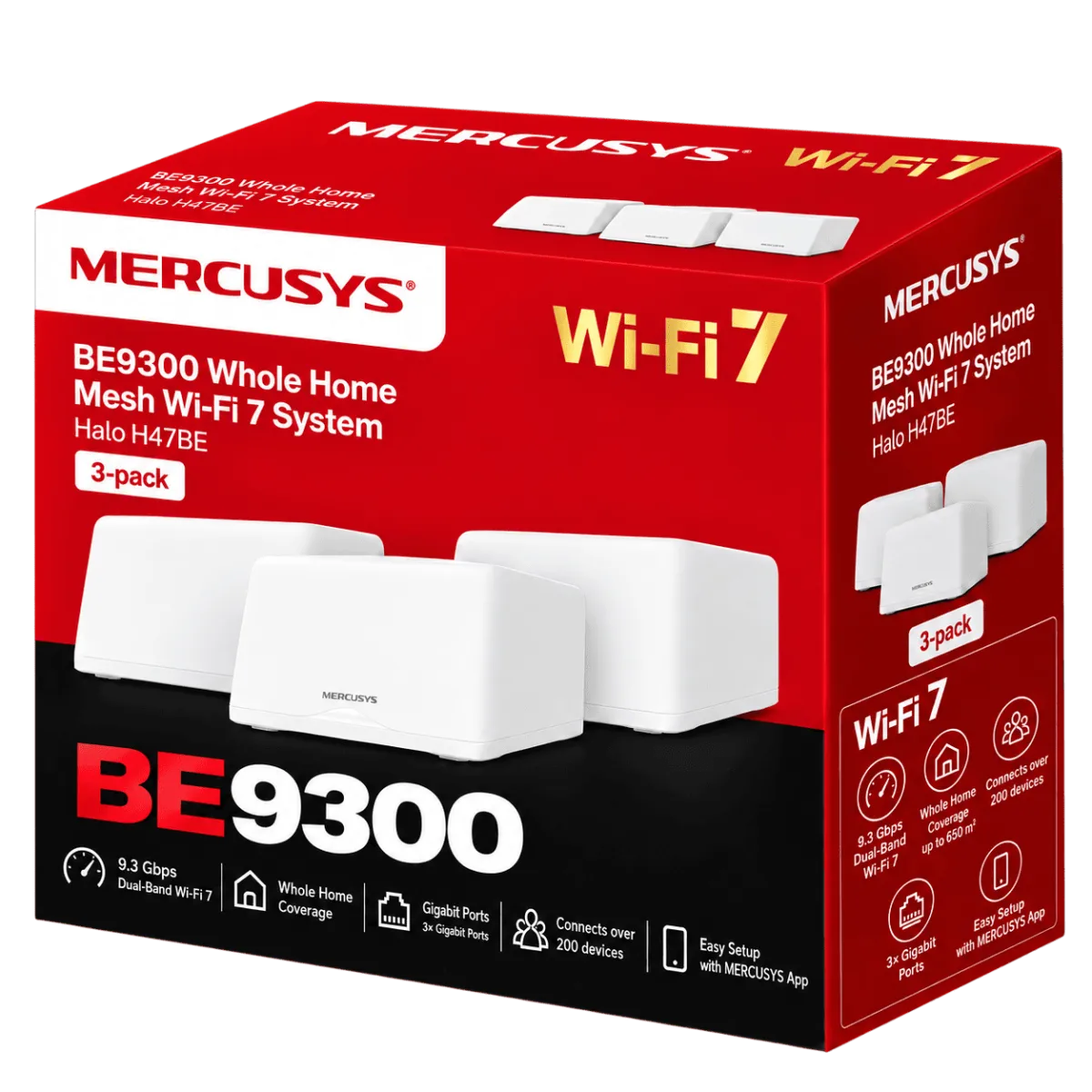Mercusys Halo H47BE (3-pack) BE9300 Система Mesh Wi-Fi 7 для всего дома