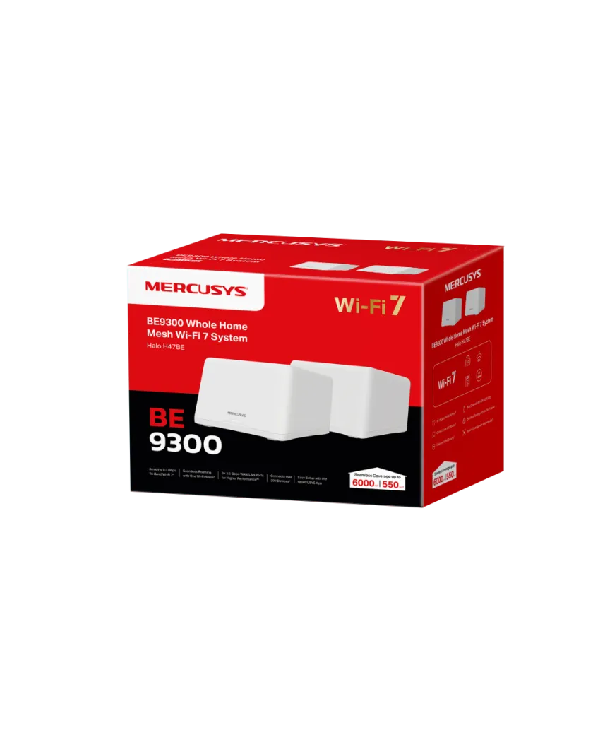 Mercusys Halo H47BE (2-pack) BE9300 Whole Home Mesh Wi-Fi 7 System