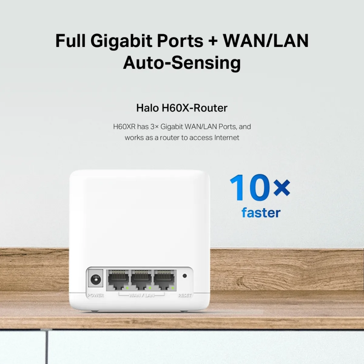 Mercusys Halo H60X (1-pack) AX1500 Whole Home Mesh Wi-Fi 6 Unit 1-pack: 1× Halo H60XR