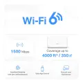 Mercusys Halo H60X (2-pack) AX1500 Whole Home Mesh Wi-Fi 6 System 2-pack: 1× Halo H60XR + 1× Halo H60XS