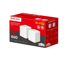 Mercusys Halo H60X (2-pack) AX1500 Whole Home Mesh Wi-Fi 6 System 2-pack: 1× Halo H60XR + 1× Halo H60XS