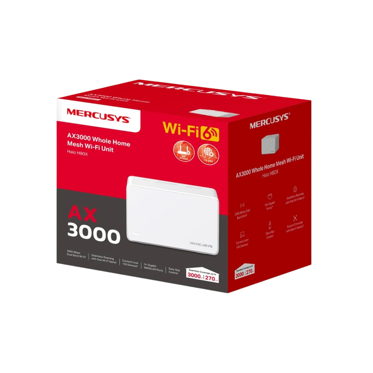 Mercusys Halo H80X (1-pack) AX3000 Система Mesh Wi-Fi 6
