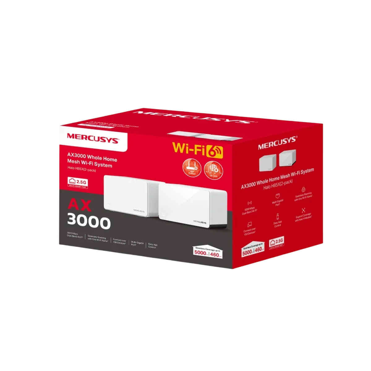 Mercusys Halo H85X (2-pack) / AX3000 Система Mesh WiFi 6 для всего дома