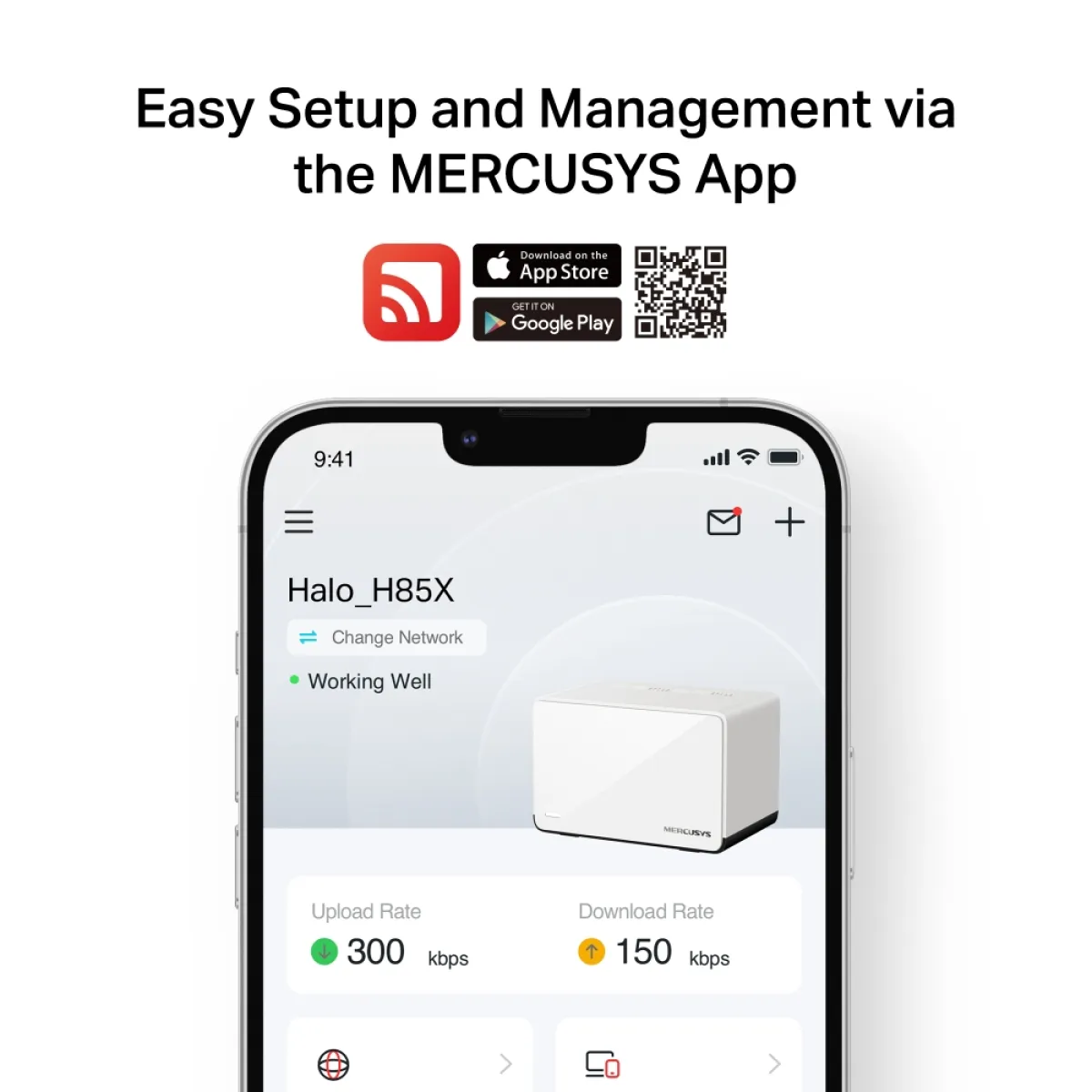 Mercusys Halo H85X (2-pack) / AX3000 Система Mesh WiFi 6 для всего дома