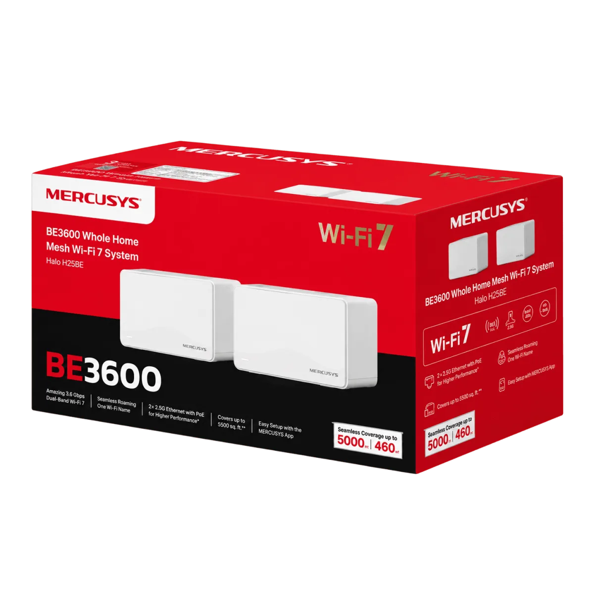 Mercusys Halo H25BE (2-pack) / BE3600 Система Mesh Wi-Fi 7 для всего дома