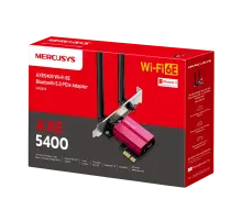 Mercusys MA86XE AXE5400 Tri-Band Wi-Fi 6E Bluetooth PCI Express Adapter