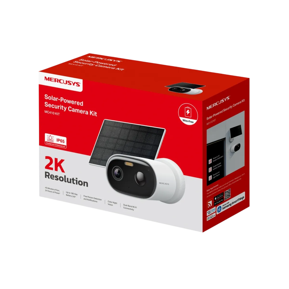 Mercusys MC410 KIT / Умная аккумуляторная камера с солнечной панелью