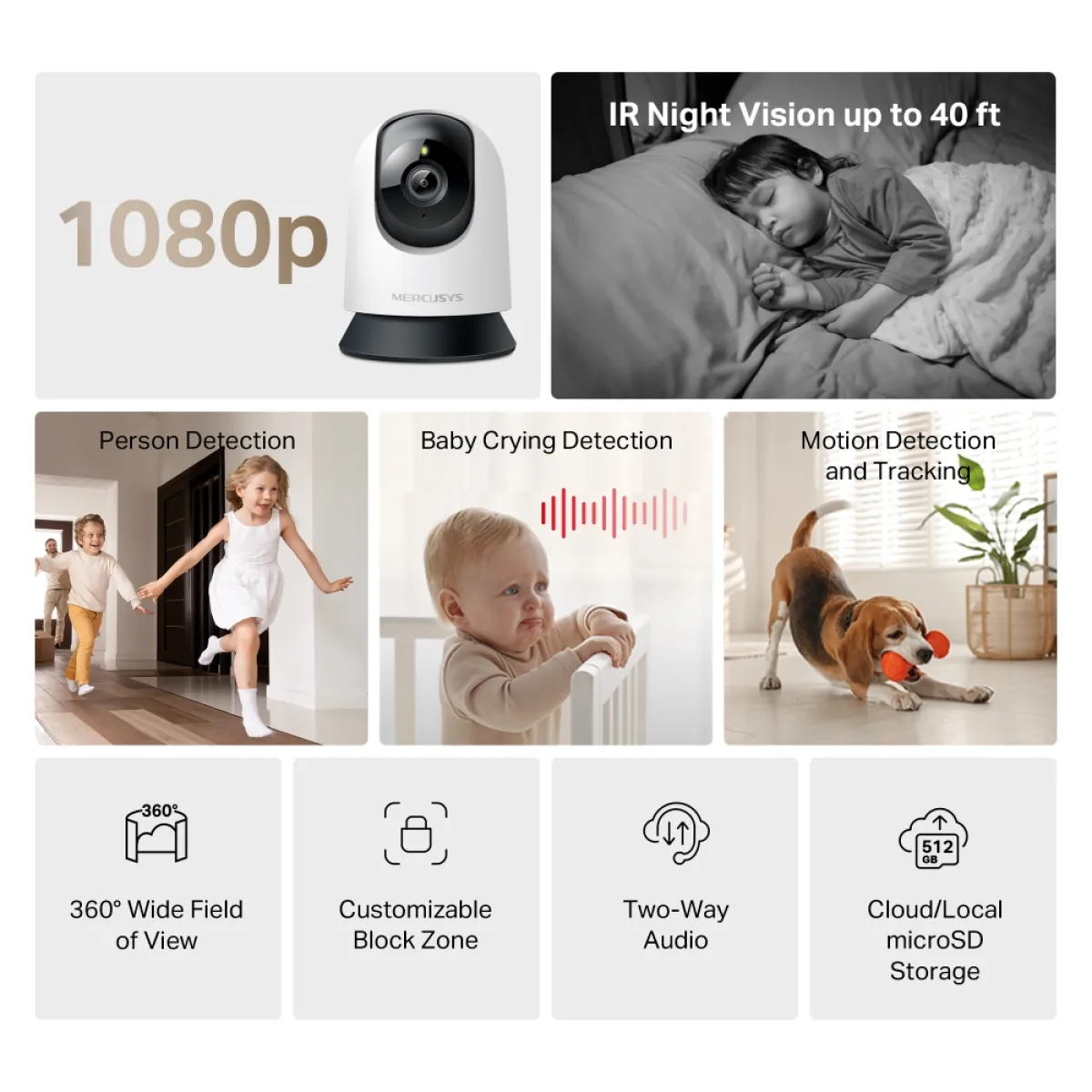 Mercusys MC7021 / Умная поворотная Wi-Fi камера