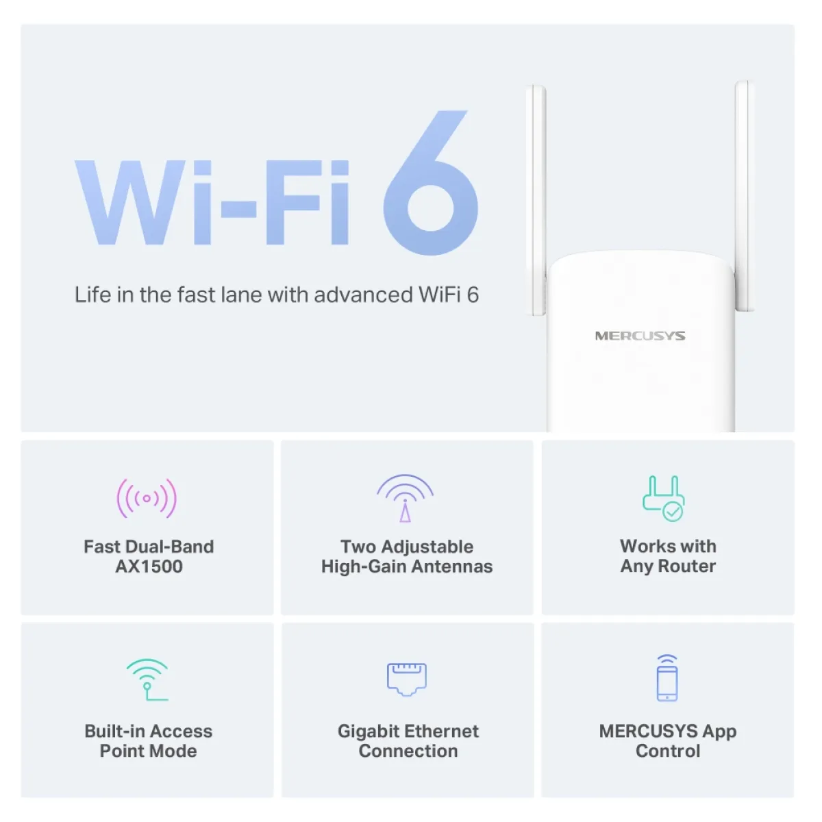 Mercusys ME1500X AX1500 Wi-Fi Range Extender