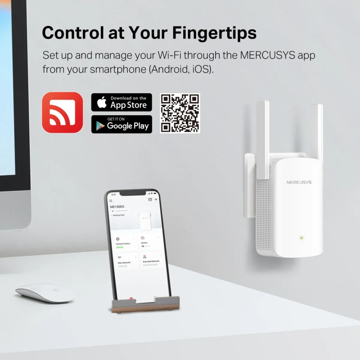 Mercusys ME1500X AX1500 Wi-Fi Range Extender